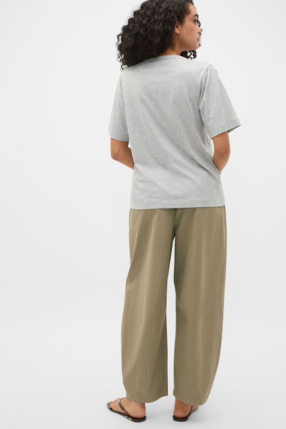 Cotton V Neck Relaxed Tee  Feather Grey Marle  hi-res