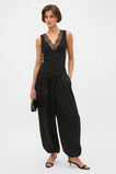Lace Rib Tank  Black  hi-res