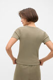 Button Through Rib Top  Caper  hi-res