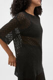 Lace Sheer Boxy Tee  Black  hi-res