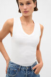 Australian Cotton V Neck Tank  Whisper White  hi-res