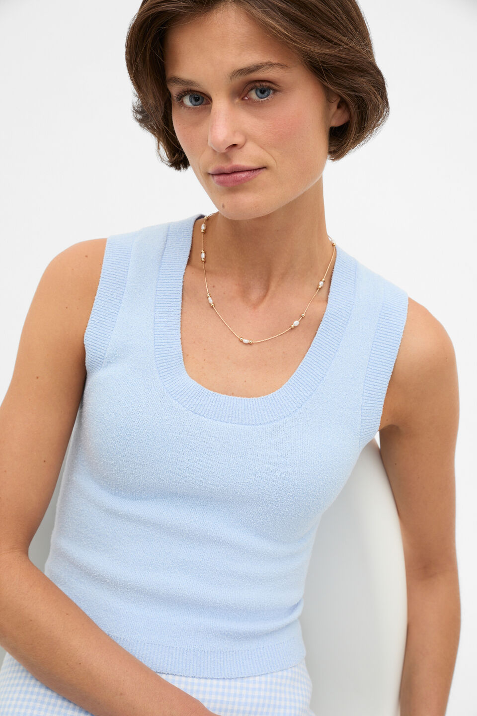 Pearl Bead Necklace  Gold