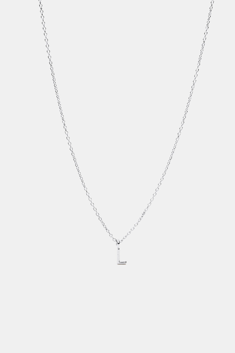 Silver Alphabet Necklace  L