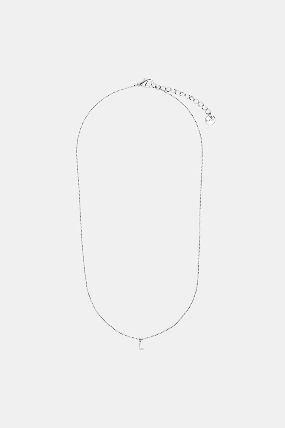 Silver Alphabet Necklace  L