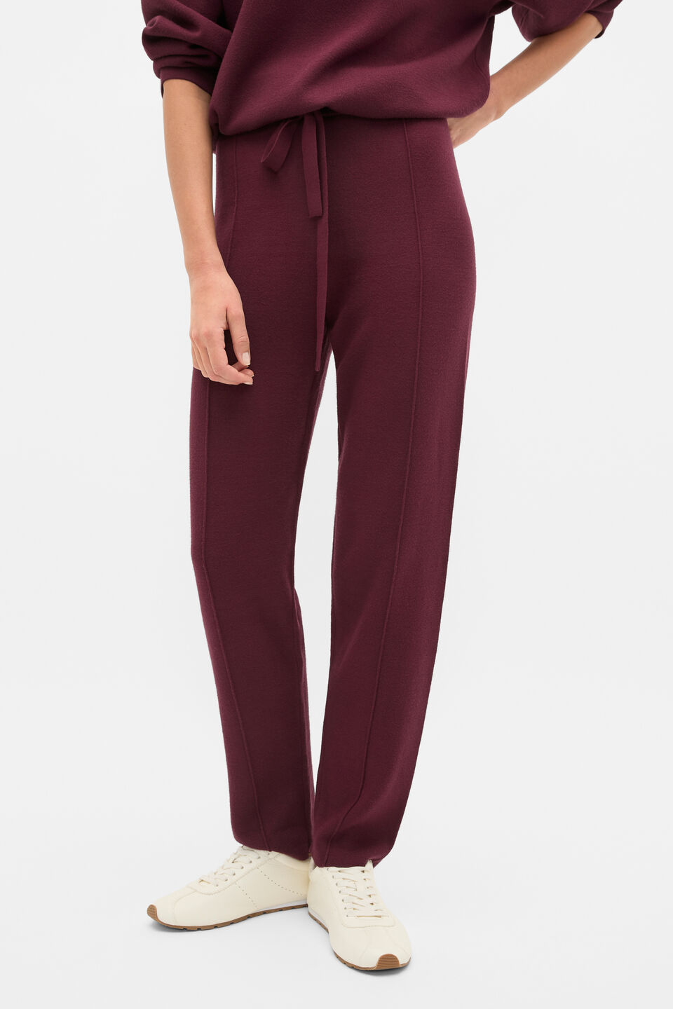 Double Knit Pant  Plum Red