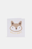 Hello Baby Fox Card  Multi  hi-res