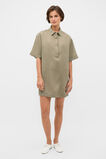 Linen Shirt Mini Dress  Caper  hi-res