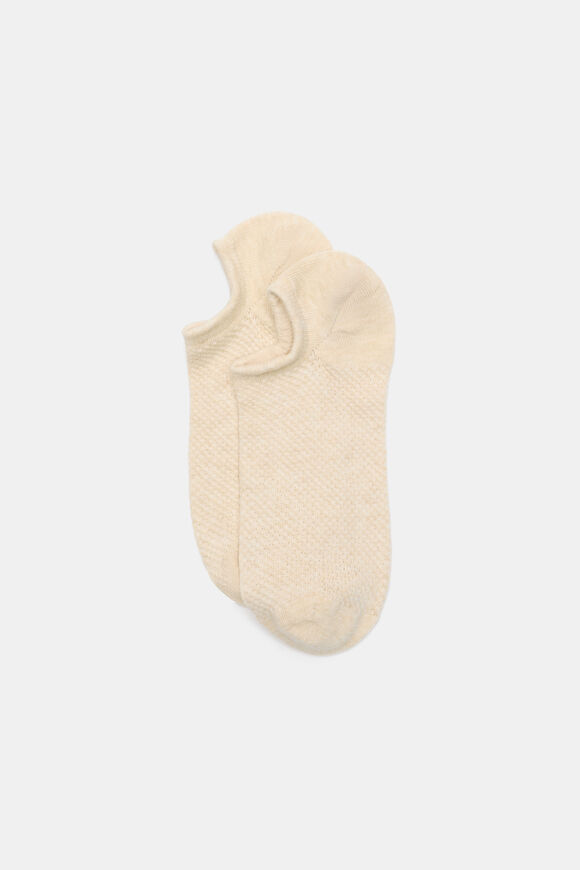 Mini Waffle Sneaker Sock  Soft Beige Marle  hi-res