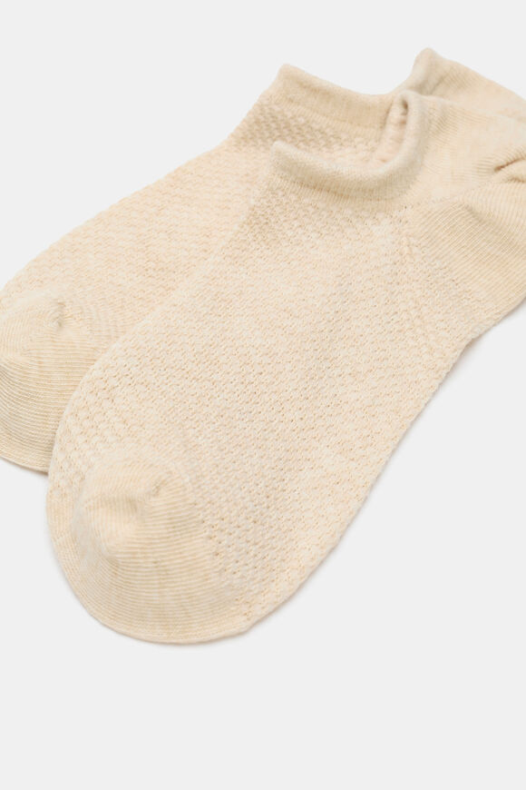 Mini Waffle Sneaker Sock  Soft Beige Marle  hi-res