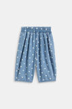 Floral Denim Balloon Pant  Mid Blue  hi-res