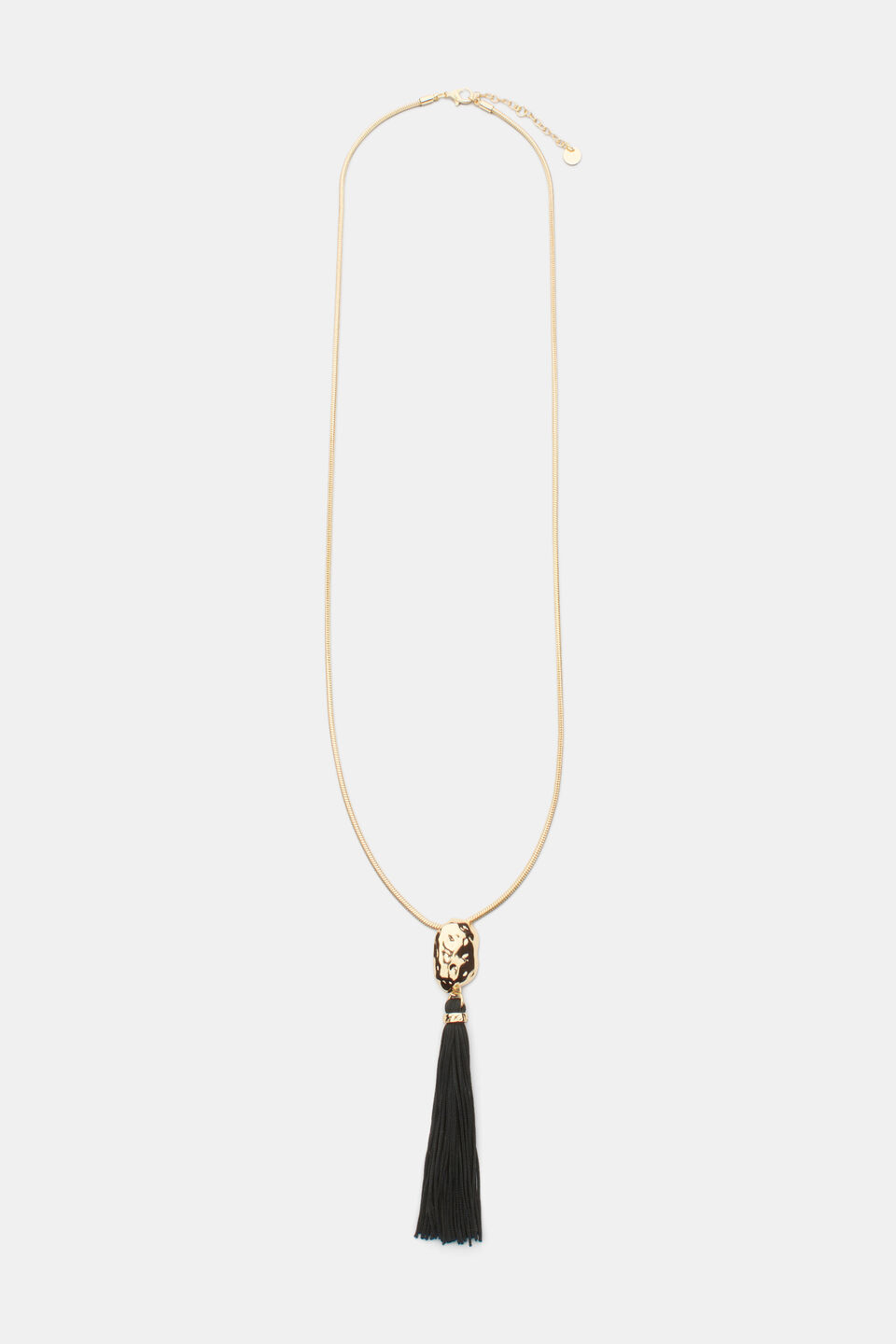 Tassel Necklace  Gold Black