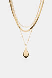 Oval Pendant Necklace  Gold  hi-res