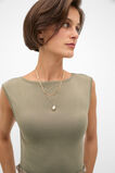 Oval Pendant Necklace  Gold  hi-res