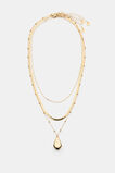Oval Pendant Necklace  Gold  hi-res