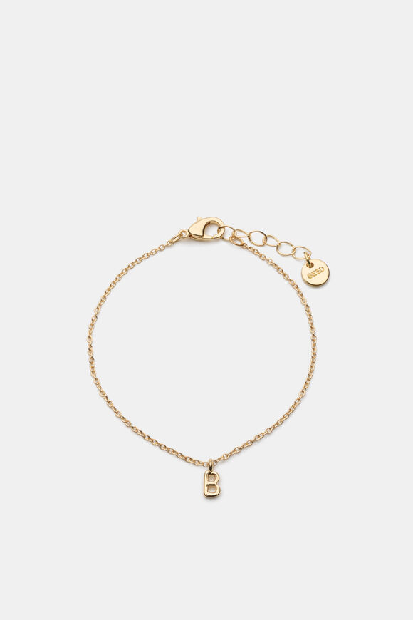 Gold Alphabet Bracelet  B  hi-res