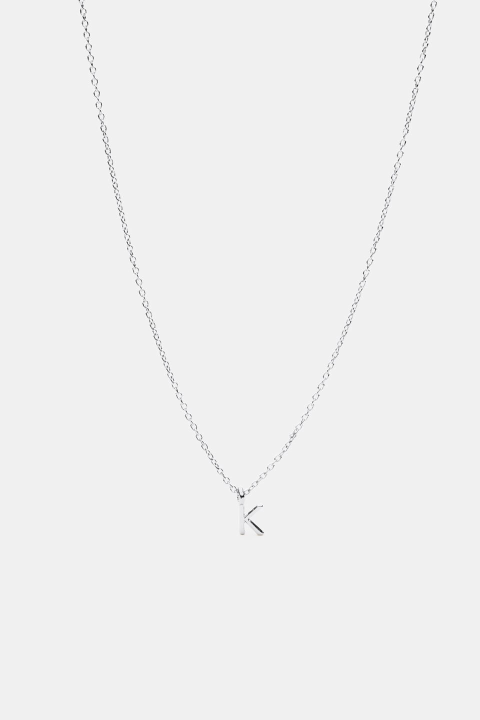 Silver Alphabet Necklace  K