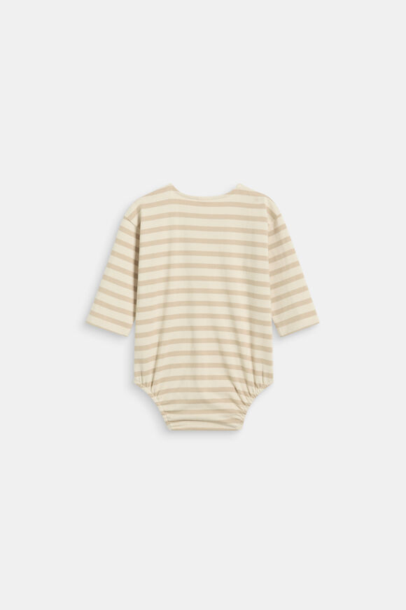 Logo Stripe Bodysuit  Milk Tea  hi-res