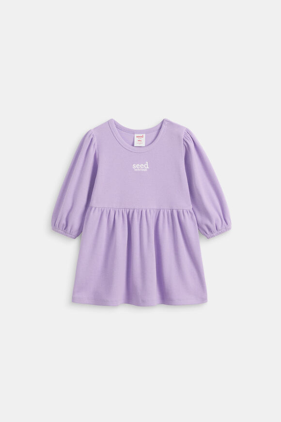 Logo Rib Dress  Lilac  hi-res