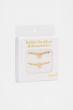 Initial Necklace And Bracelet Set  R  hi-res