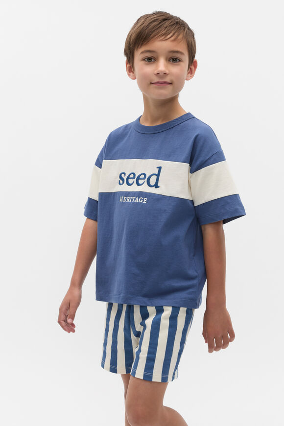 Core Relaxed Logo Tee  Washed Navy  hi-res