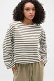Boatneck Long Sleeve Top  Caper Stripe  hi-res