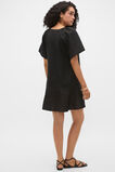 Core Linen Flutter Mini Dress  Black  hi-res