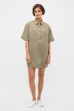 Linen Shirt Mini Dress  Caper  hi-res