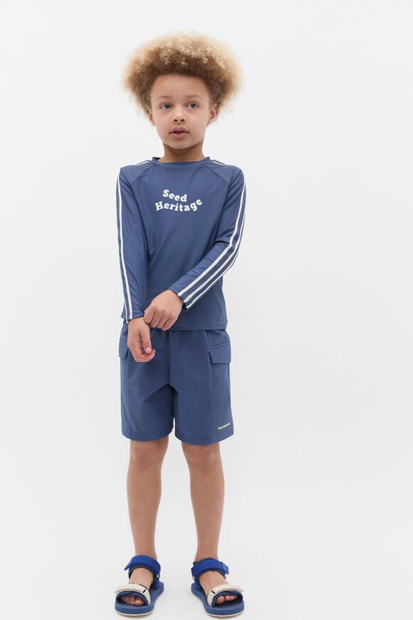 Side Tape Rashvest  Washed Navy  hi-res