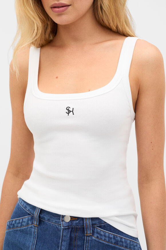 Core Heritage Rib Tank  Whisper White  hi-res