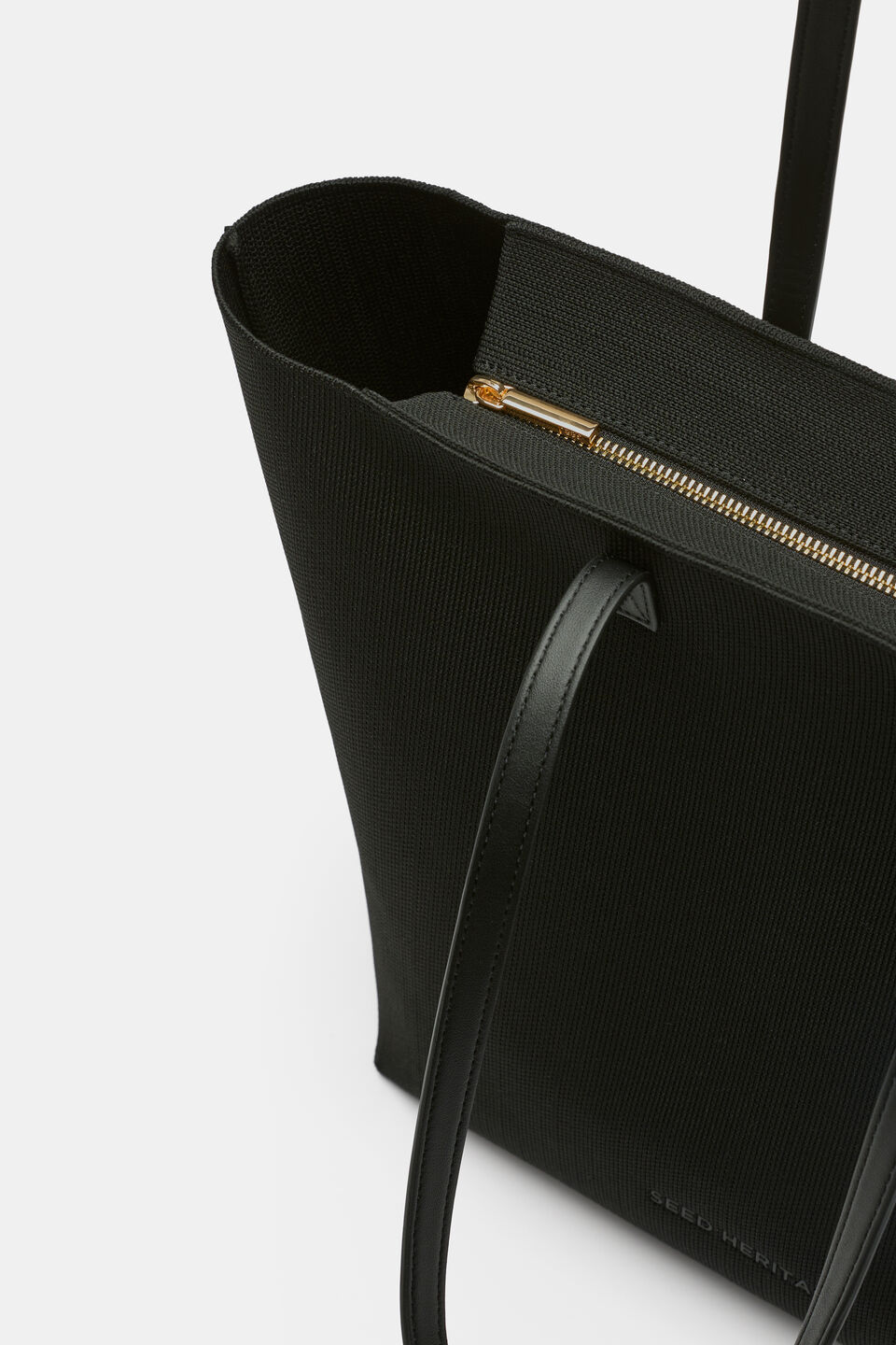 Knitted Carry All Tote  Black