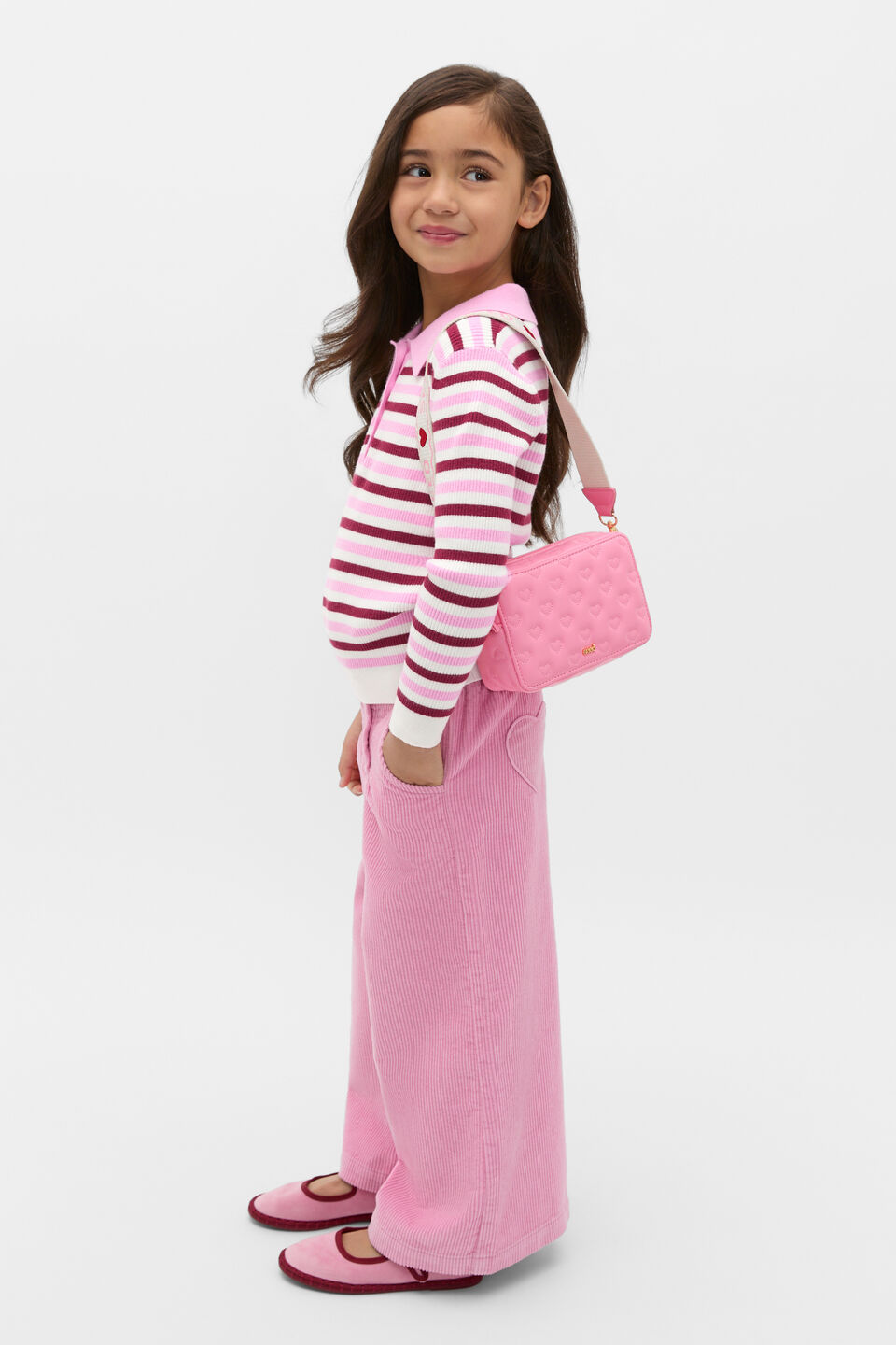 Quilted Heart Camera Bag  Candy Pink