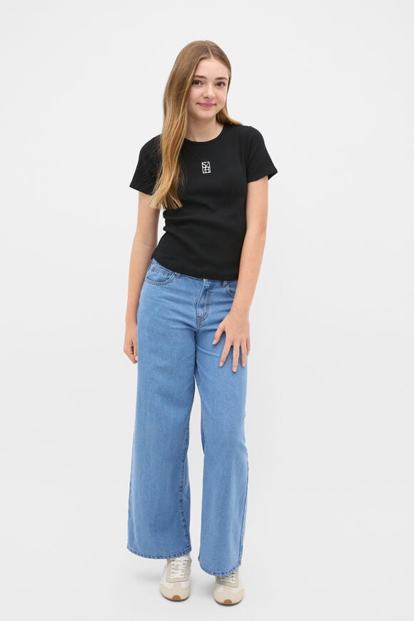 Logo Rib Tee  Black  hi-res