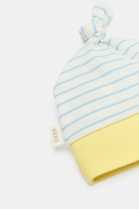 Stripe Knotted Beanie  Arctic  hi-res
