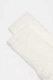 Waffle Quarter Crew Sock  Cream  hi-res