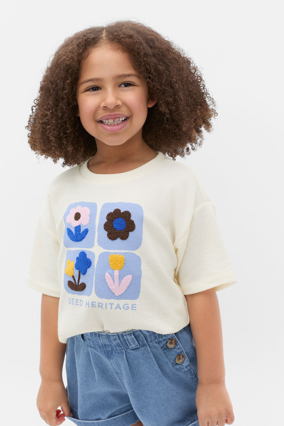 Tulip Textured Tee  Classic Cream