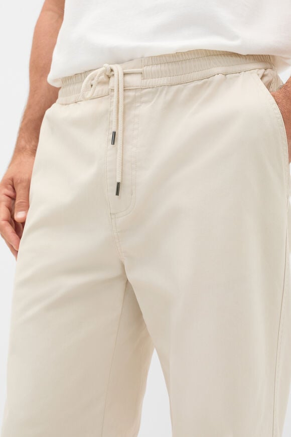 Drawstring Twill Pant  Pebble  hi-res