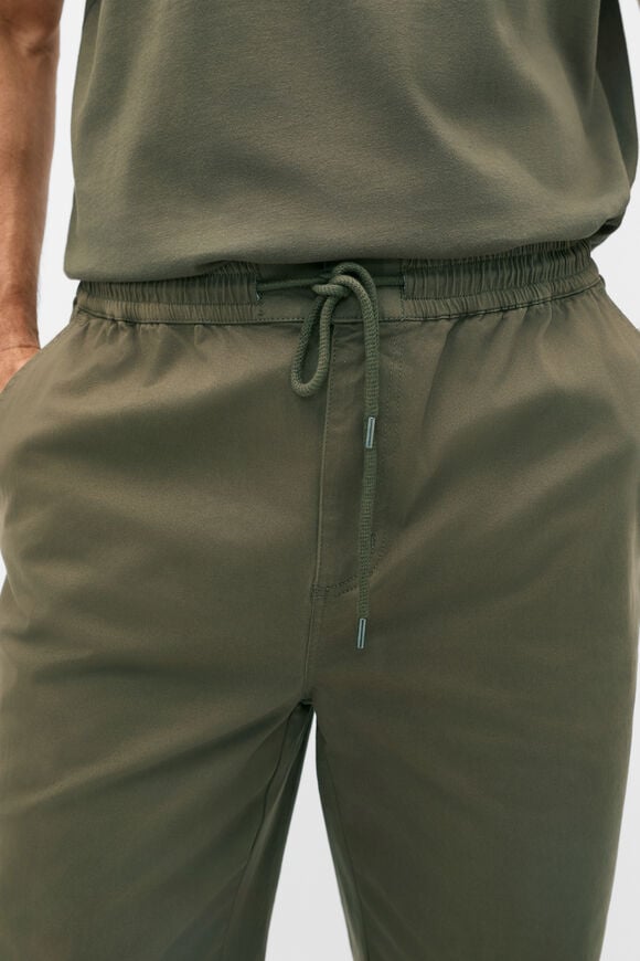 Drawstring Twill Pant  Burnt Olive  hi-res