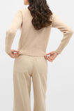 Merino Button Up Knit Cardigan  Sandstone Marle  hi-res