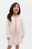 Heart Crepe Cardigan  Classic Cream  hi-res