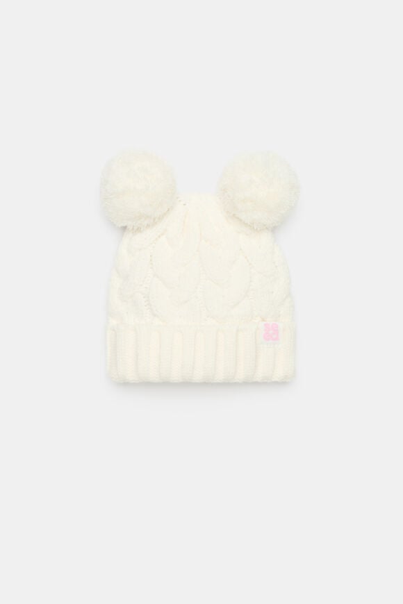 Mini Cable Knit Beanie  Classic Cream  hi-res
