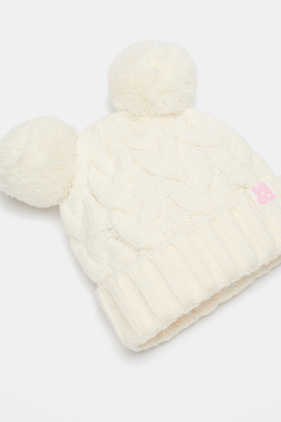Mini Cable Knit Beanie  Classic Cream
