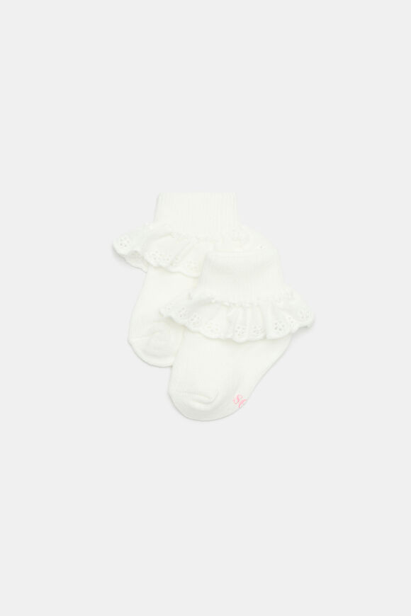 Baby Frill Sock  Vanilla  hi-res