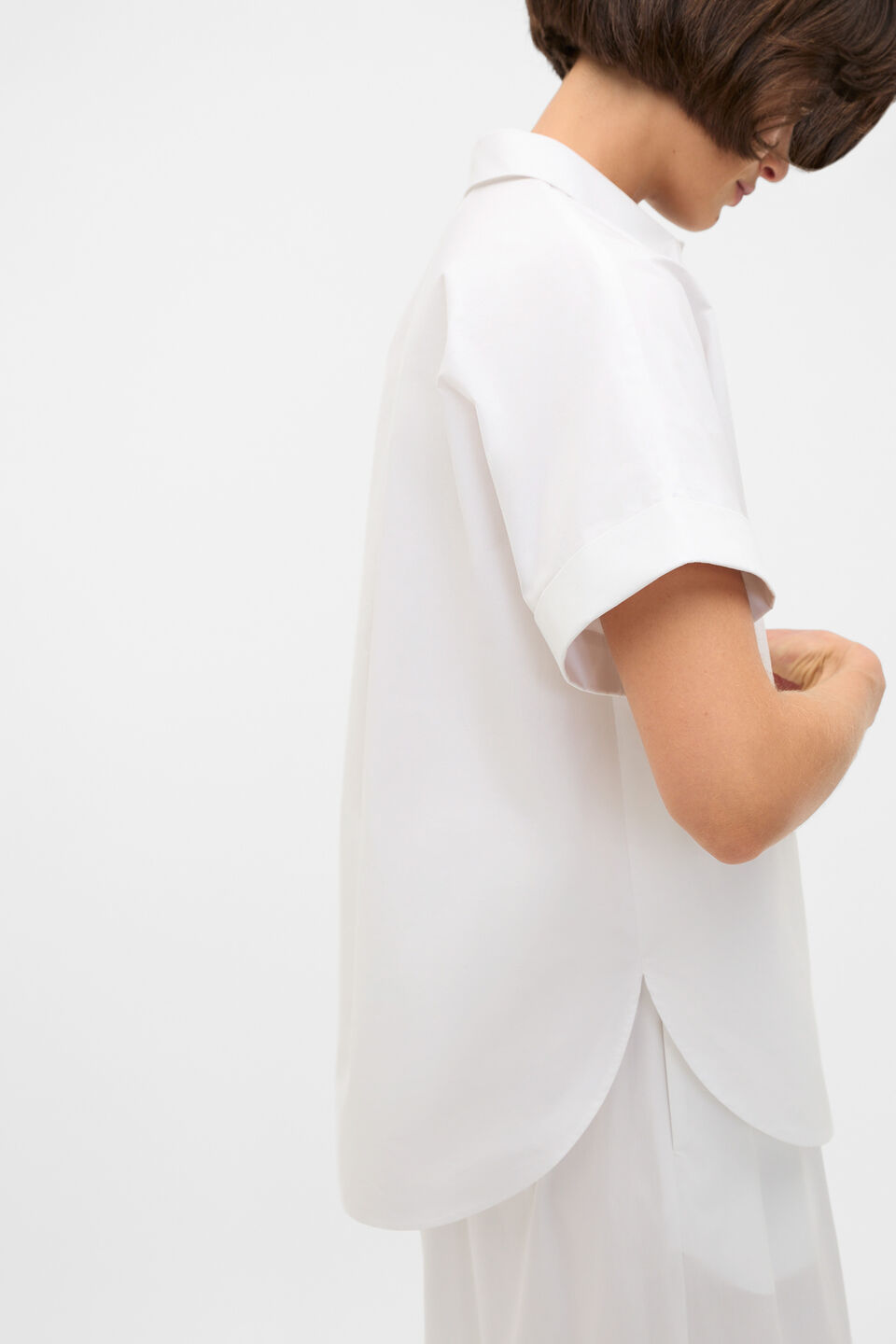 Poplin Short Sleeve Shirt  Whisper White