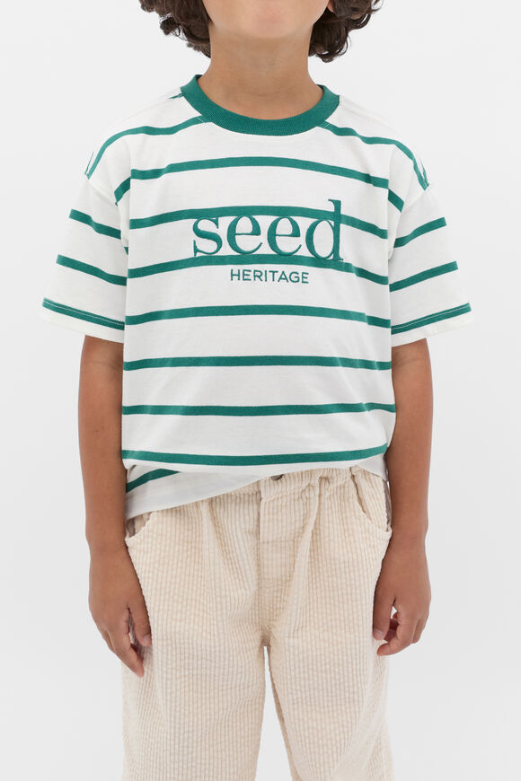 Stripe Logo Tee  Jungle Green  hi-res