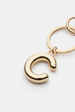Gold Initial Keyring  C  hi-res