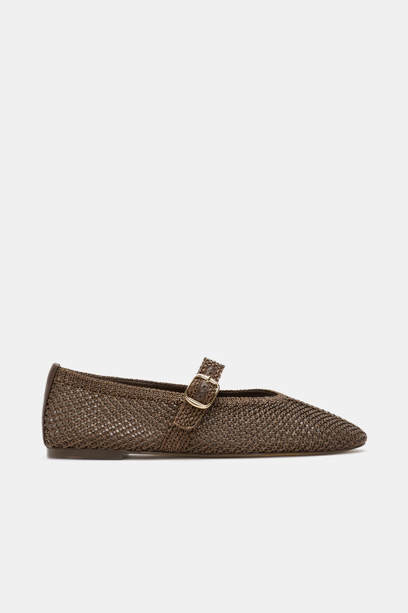 Mara Crochet Ballet Flat  Chestnut  hi-res