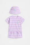 Striped Terry Tee  Soft Lilac  hi-res