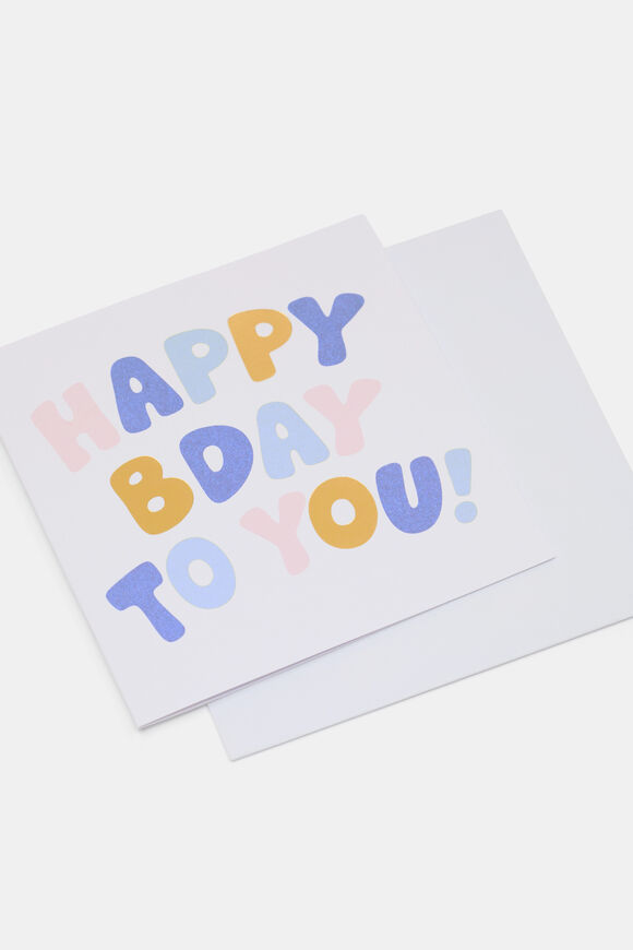 Happy Birthday To You Card  Pink  hi-res