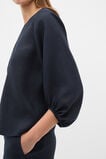 Core Linen Balloon Sleeve Top  Twilight Blue  hi-res