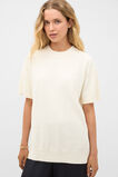 Boucle Oversized Knit Tee  Coconut Cream  hi-res
